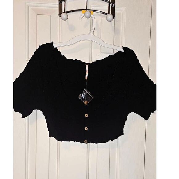 New Free People Double The Fun Maxi Skirt Button Cardi Set $128 X-SMALL Black - Picture 5 of 7